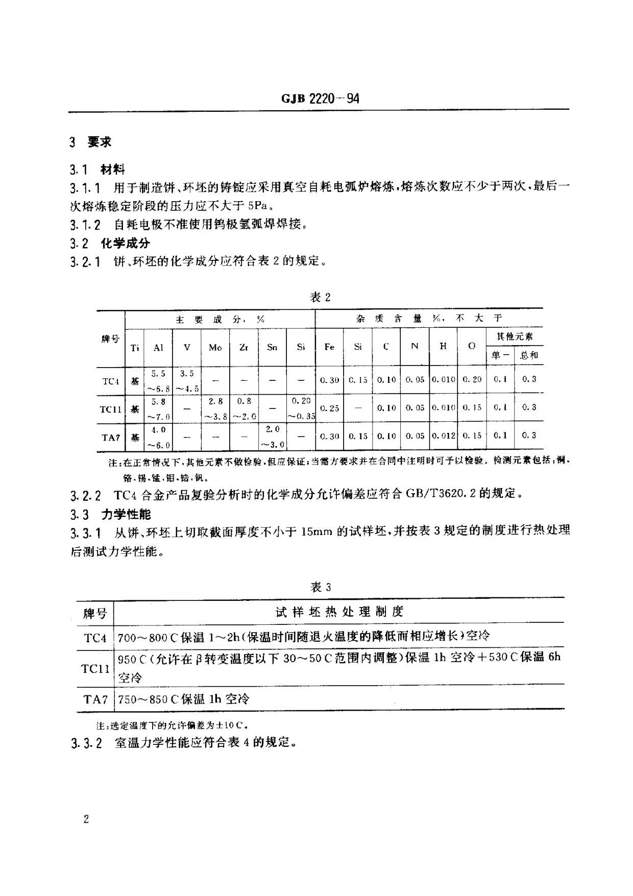 航空發(fā)動(dòng)機(jī)用鈦合金餅環(huán)坯規(guī)范國軍標(biāo) GJB2220-94